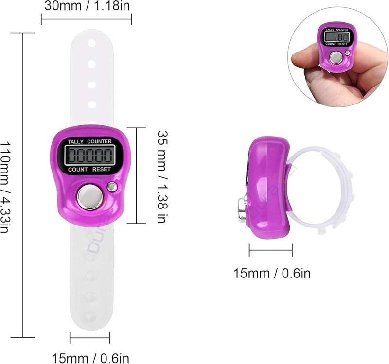 Duravel Electronic Finger Counter - 6 Piece Set with 5 Digit LCD Display - Image 4